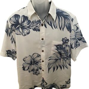 BILLABONG Aloha Hawaiian Tropical Collared Short Men L Large